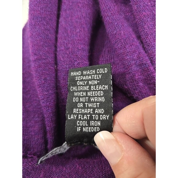 Two Twenty Five Purple Cashmere Blend Sweater Womens Large Casual Office Career - Picture 7 of 8